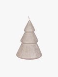 Champagne Ribbed Tree Candle - 13.5cm