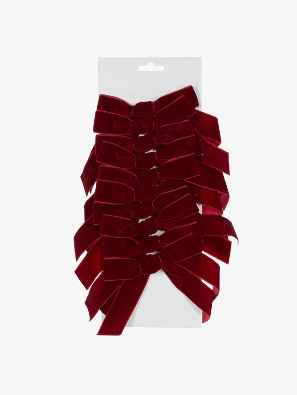 Burgundy Velvet Bows - 10 Pack