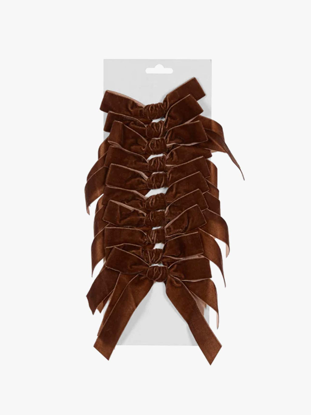 Chocolate Velvet Bows - 10 Pack