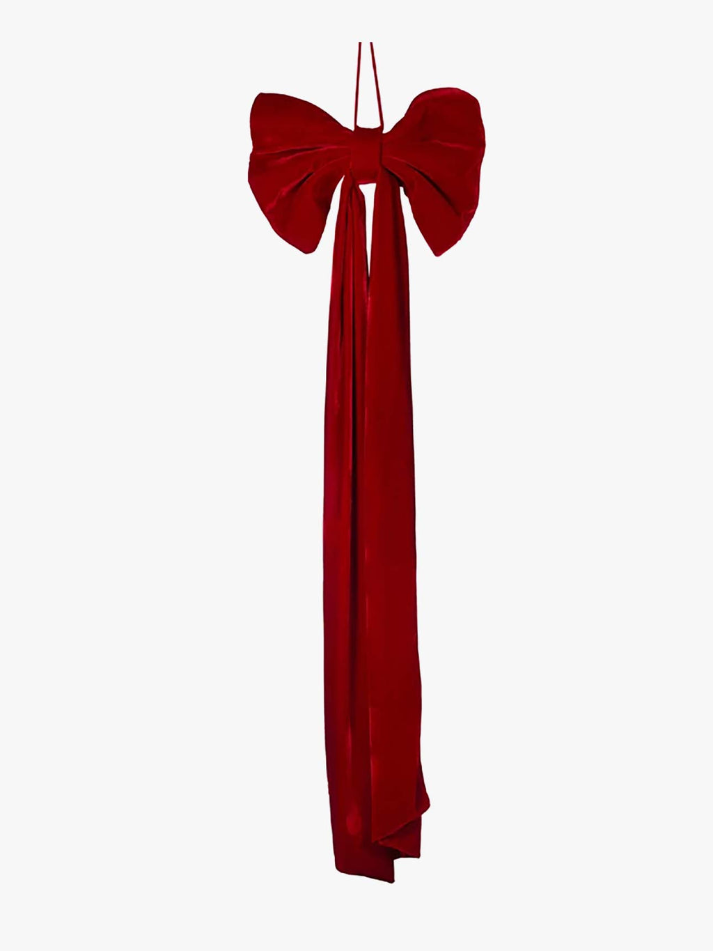 Red Velvet Bow Tree Topper