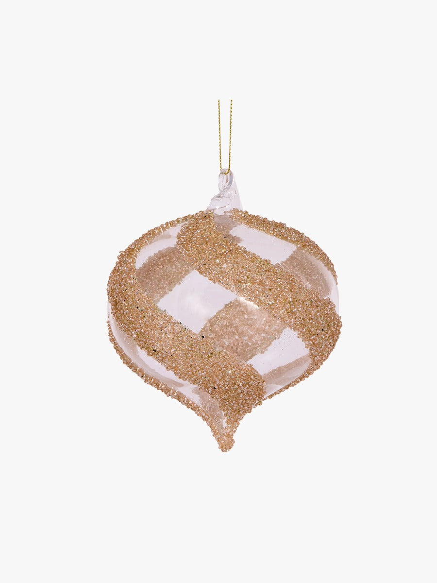 Champagne Crystal Swirl Jewel Bauble