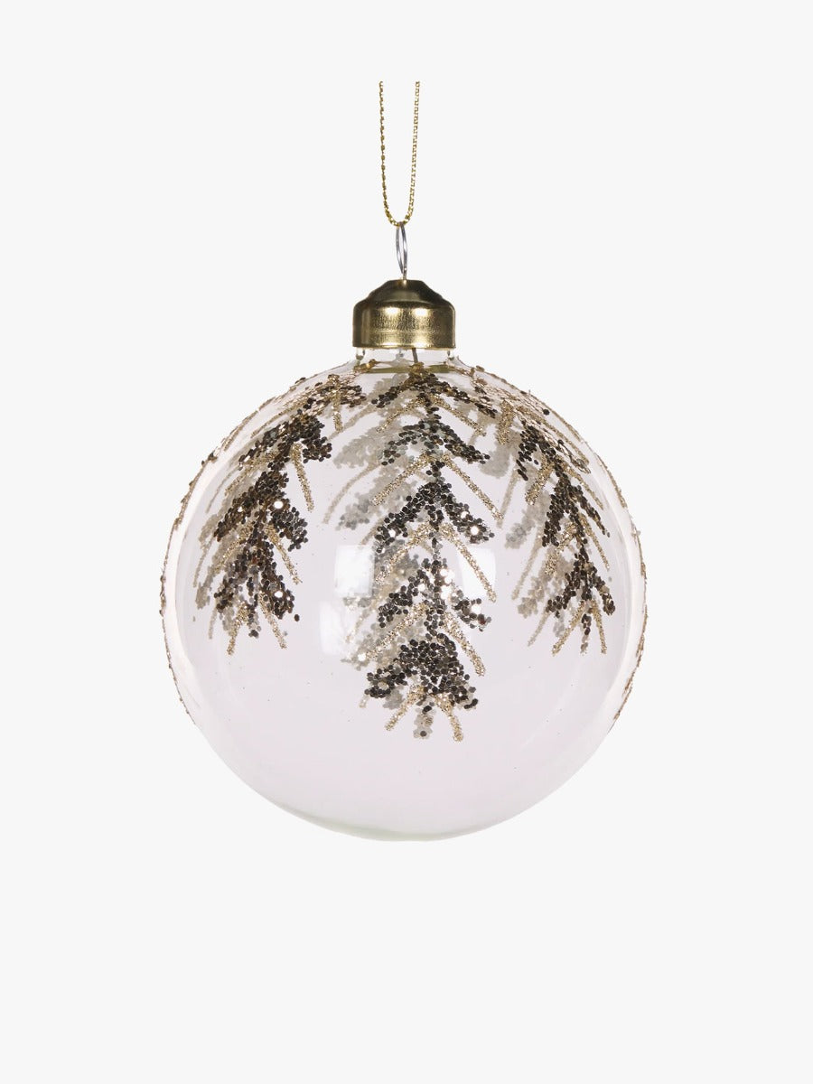 Champagne Fine Foliage Bauble