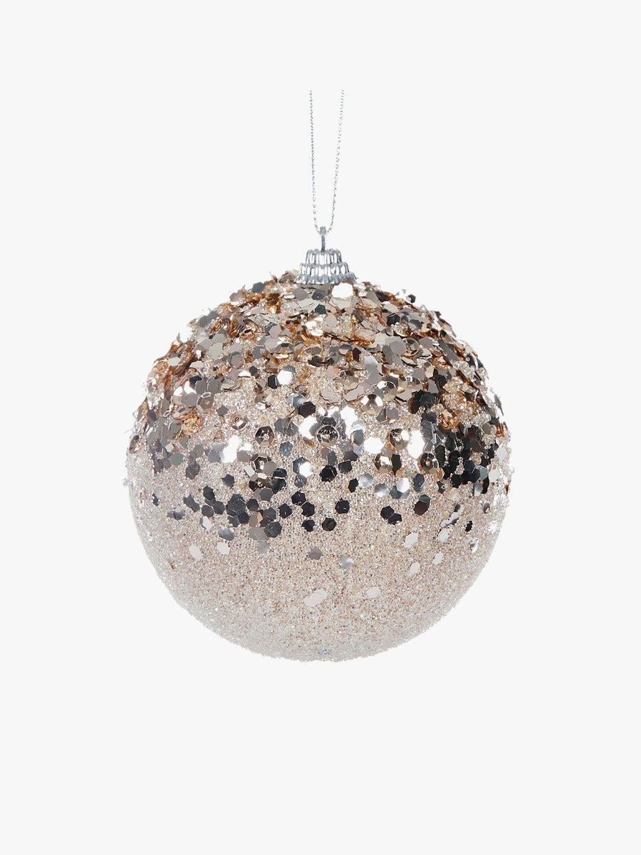 Champagne Glitter Bauble