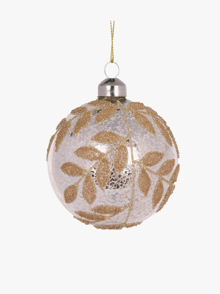 Champagne Mercury Foliage Bauble