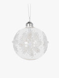Clear Pearl Snowflake Bauble