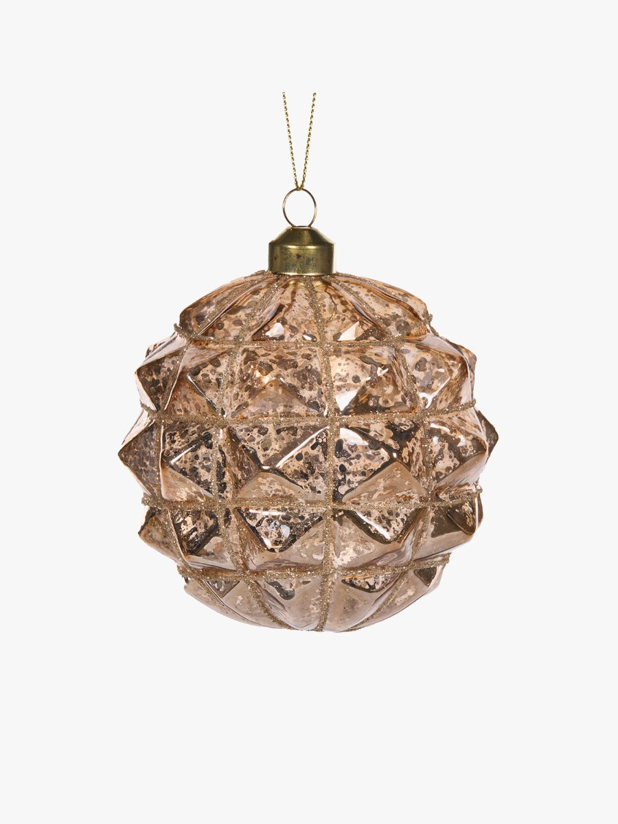 Copper Murcury Stud Bauble