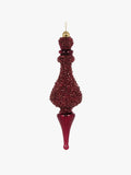 Exquisite Beaded Burgundy Finial