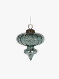 Frosty Blue Mercury Drop Bauble