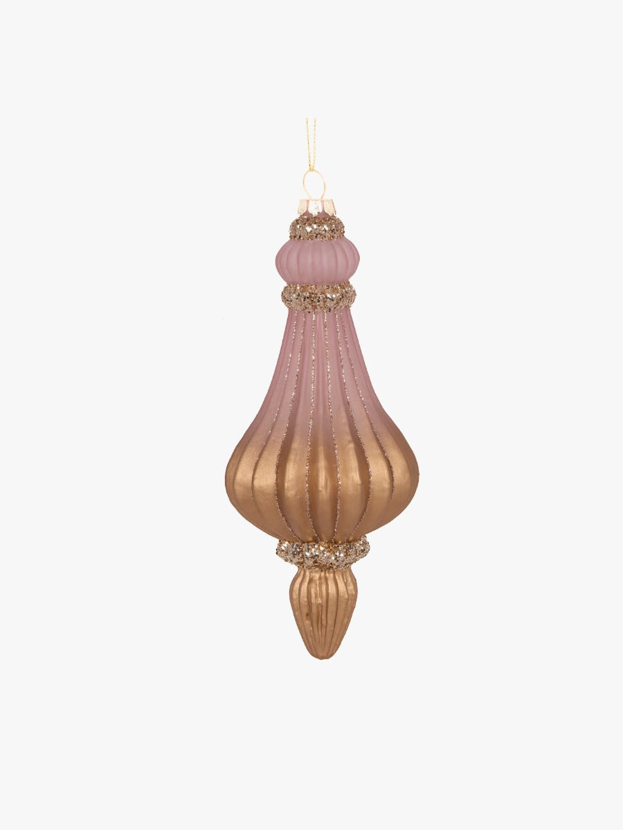 Glass Chandelier Finial Brown