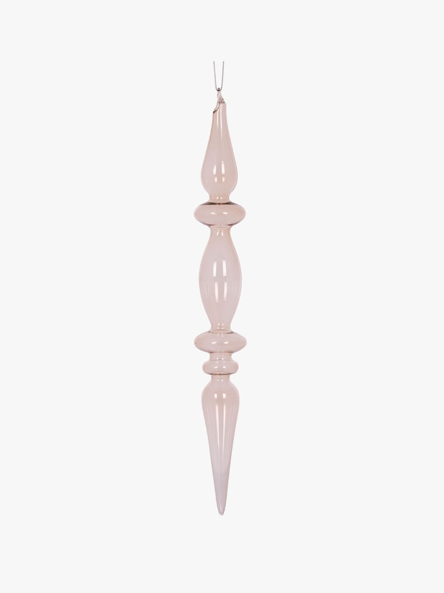Glass Pinnacle Finial in Linen