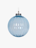 Light Blue Ribbed Bauble