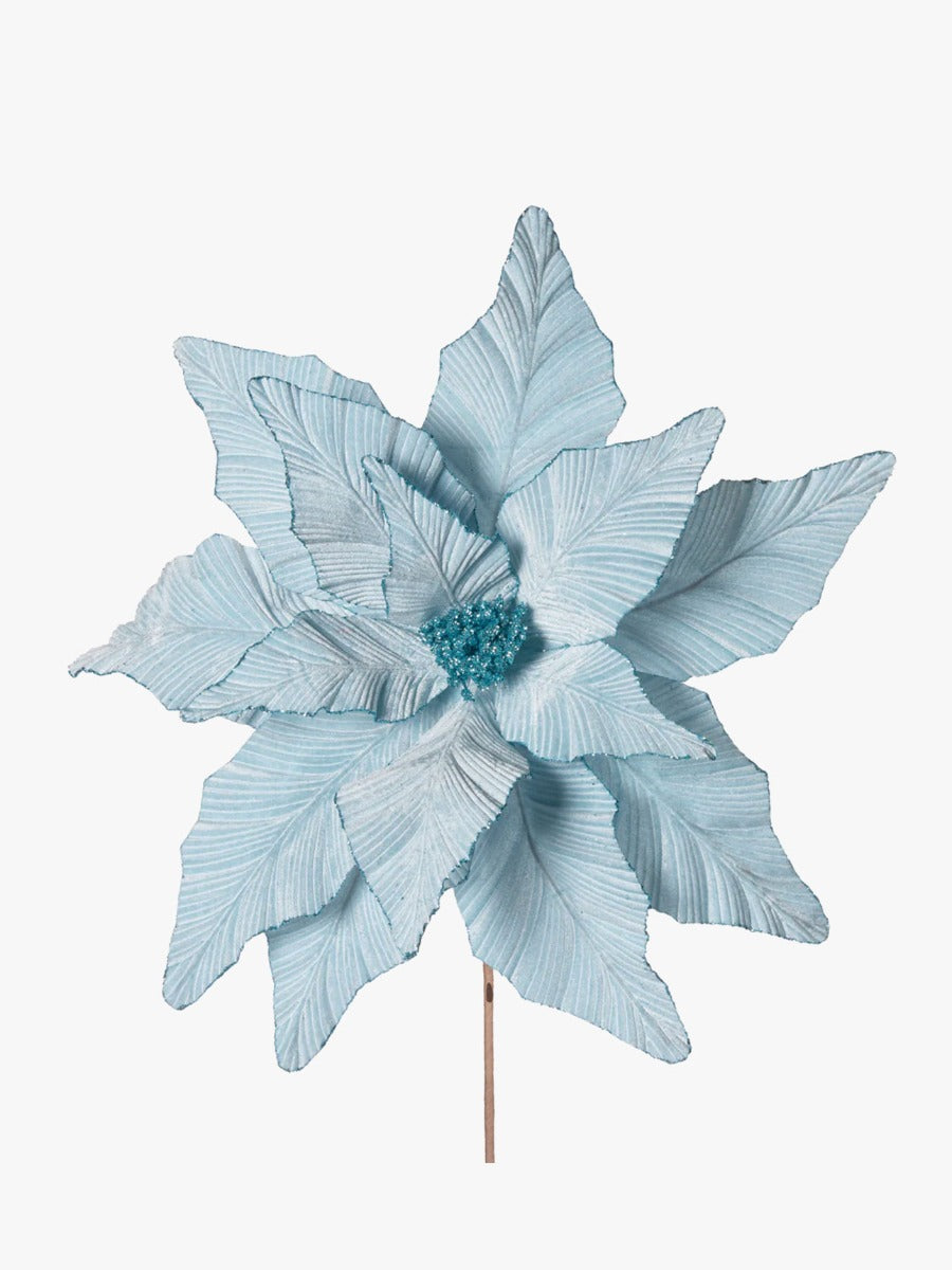 Luxe Light Blue Poinsettia