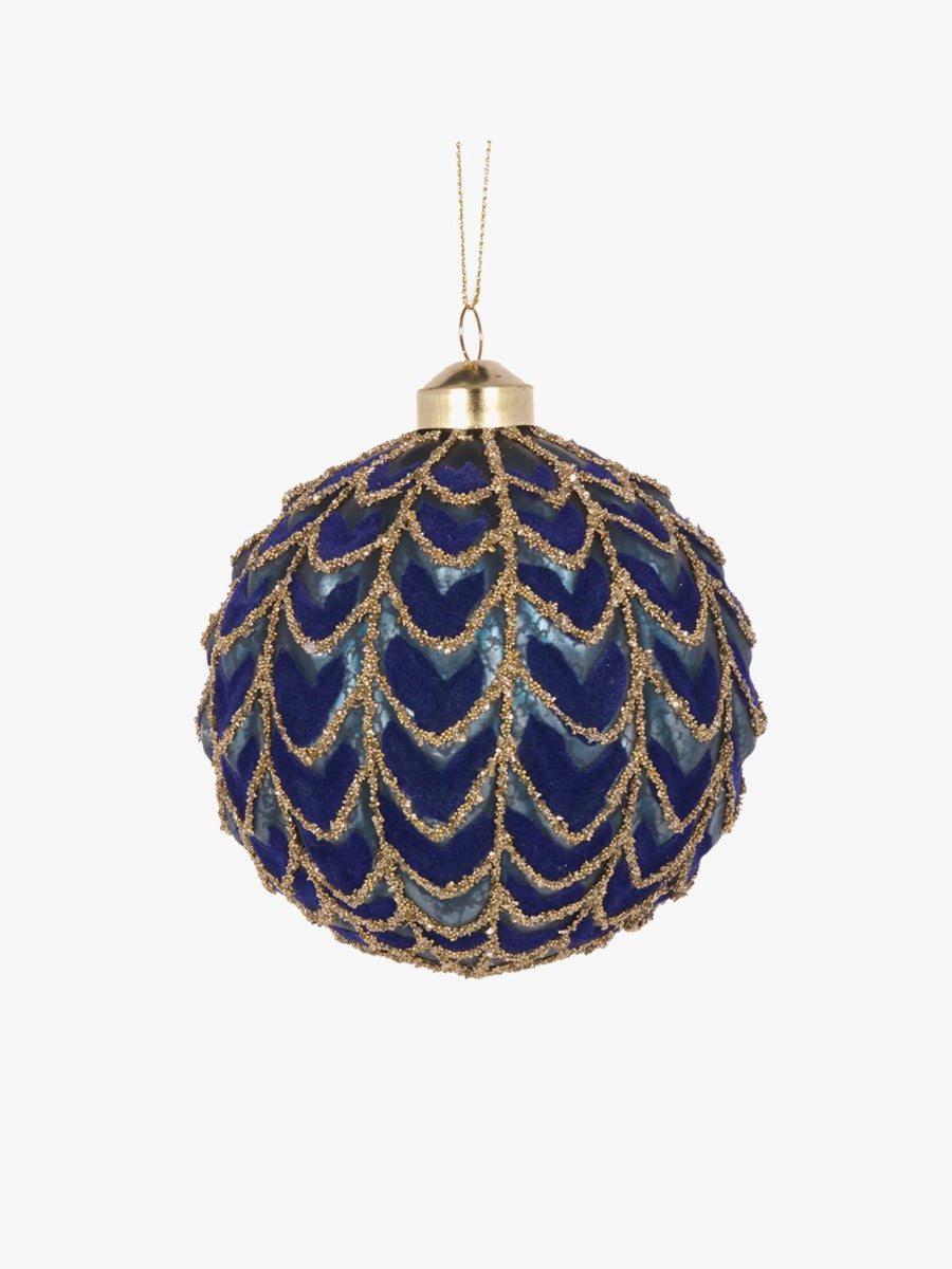 Royal Blue Pleated Bauble