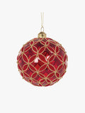 Transparent Red Fleur Bauble