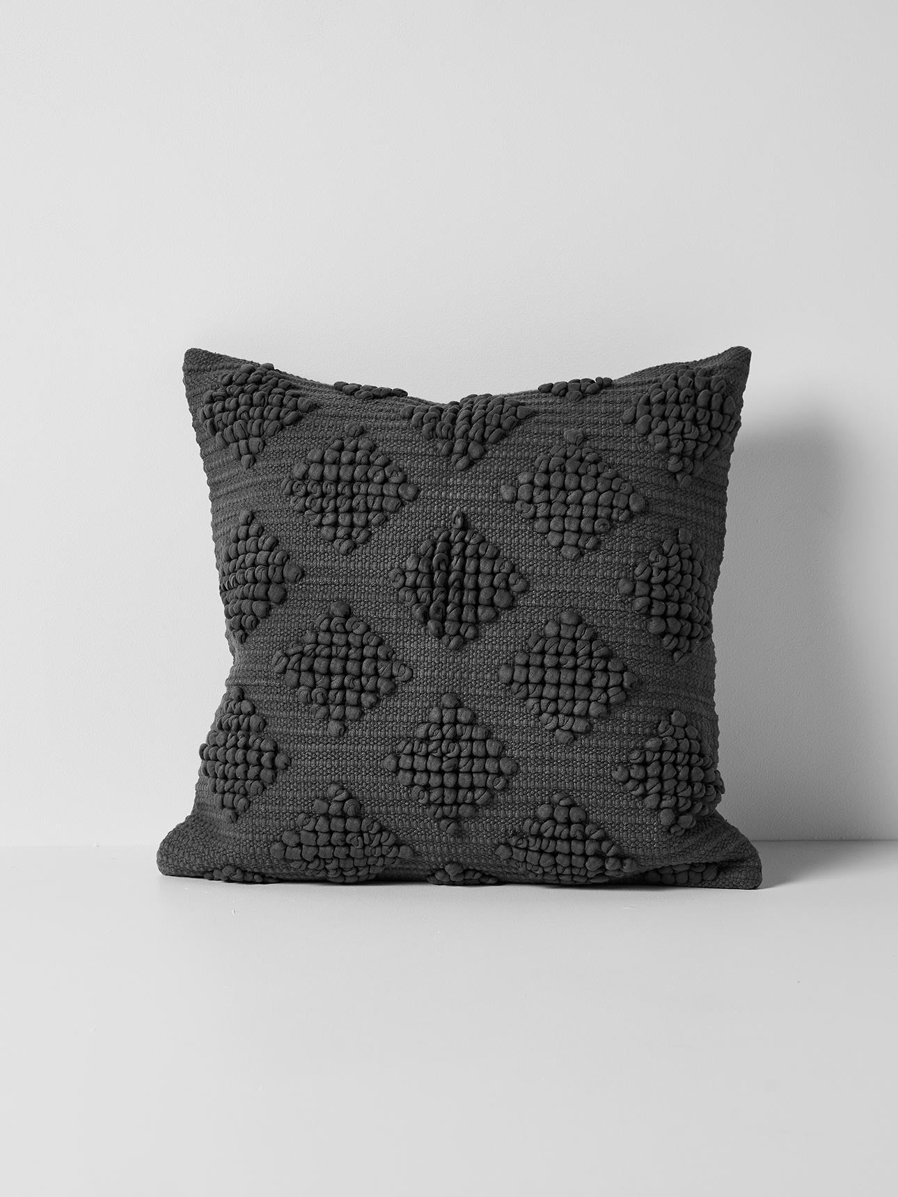 Husk Square Cushion in Charcoal