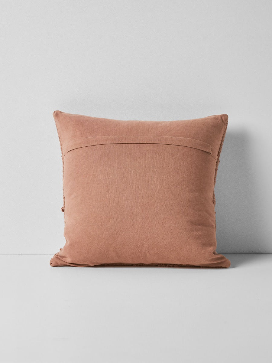 Husk Square Cushion in Clay