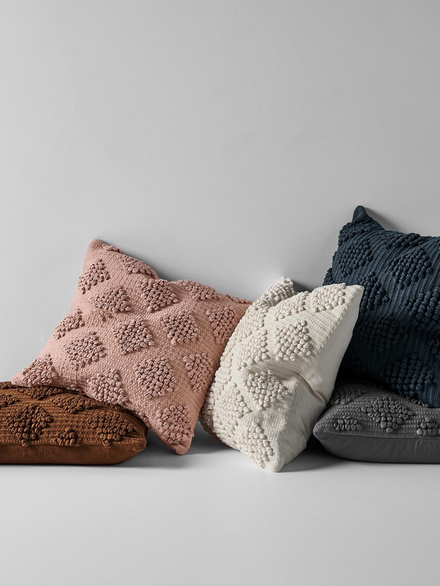 Husk Square Cushion in Slate