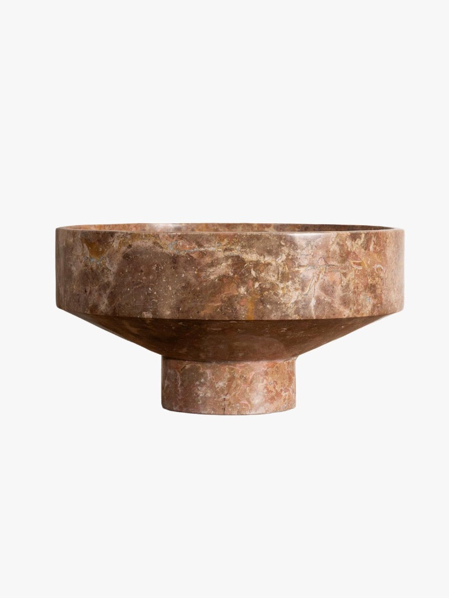 Adelita Rosso Marble Podium Bowl