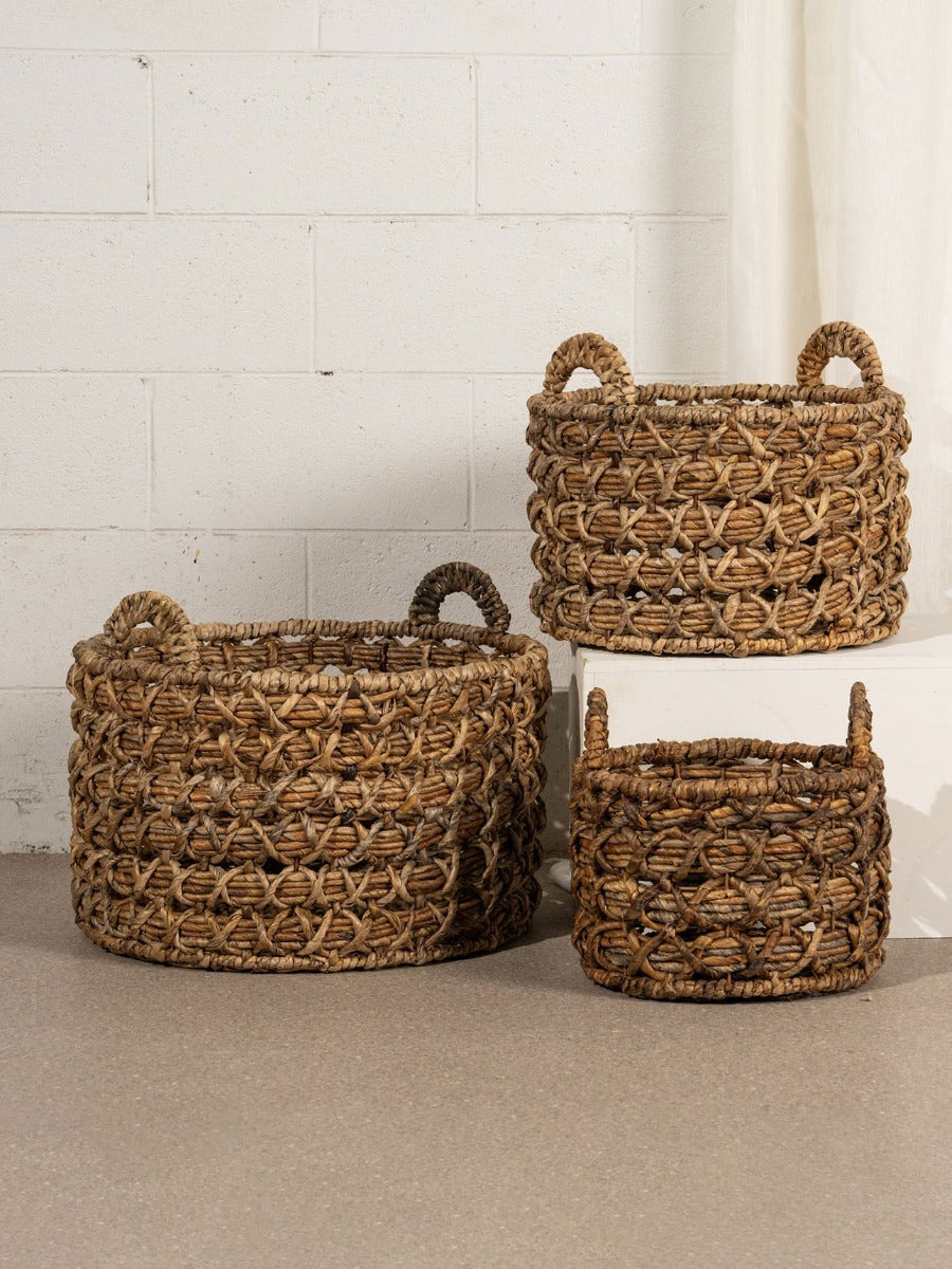 Edie Textural Woven Baskets - Small