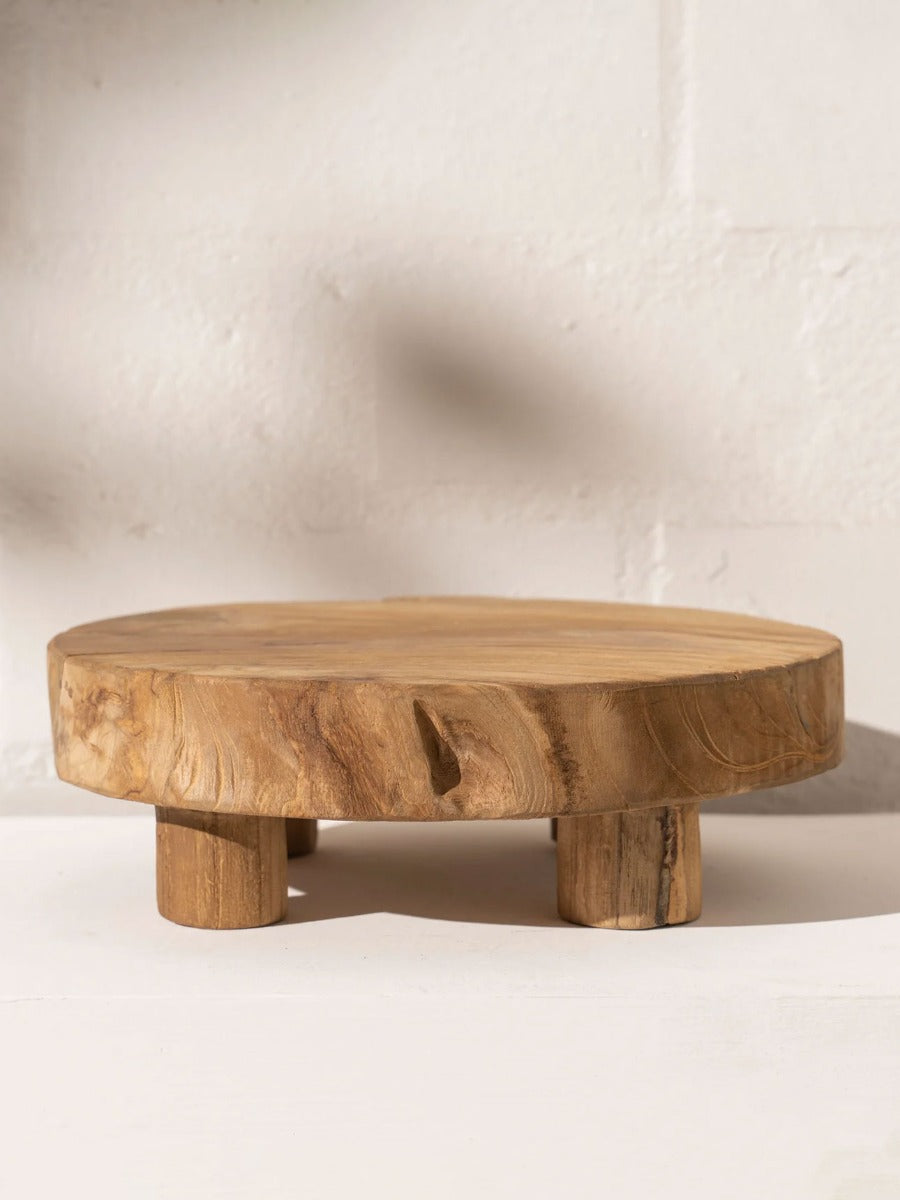 Eka Teak Footed Tray - Large