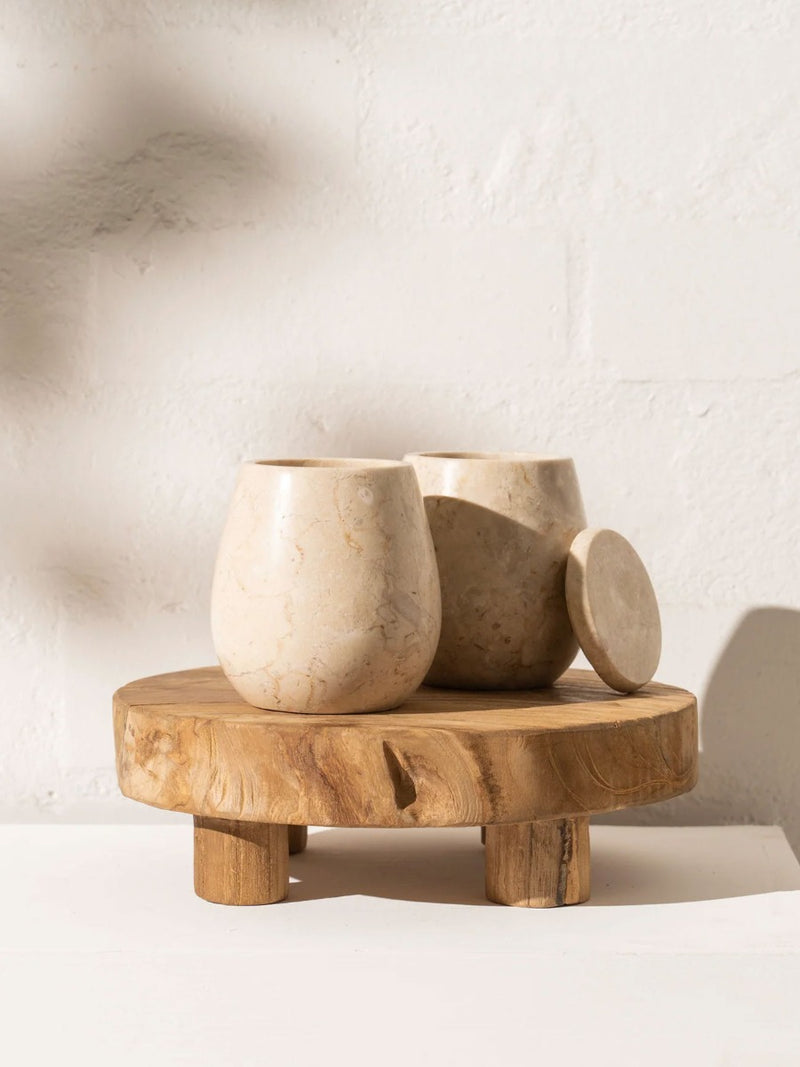 Eka Teak Footed Tray - Small