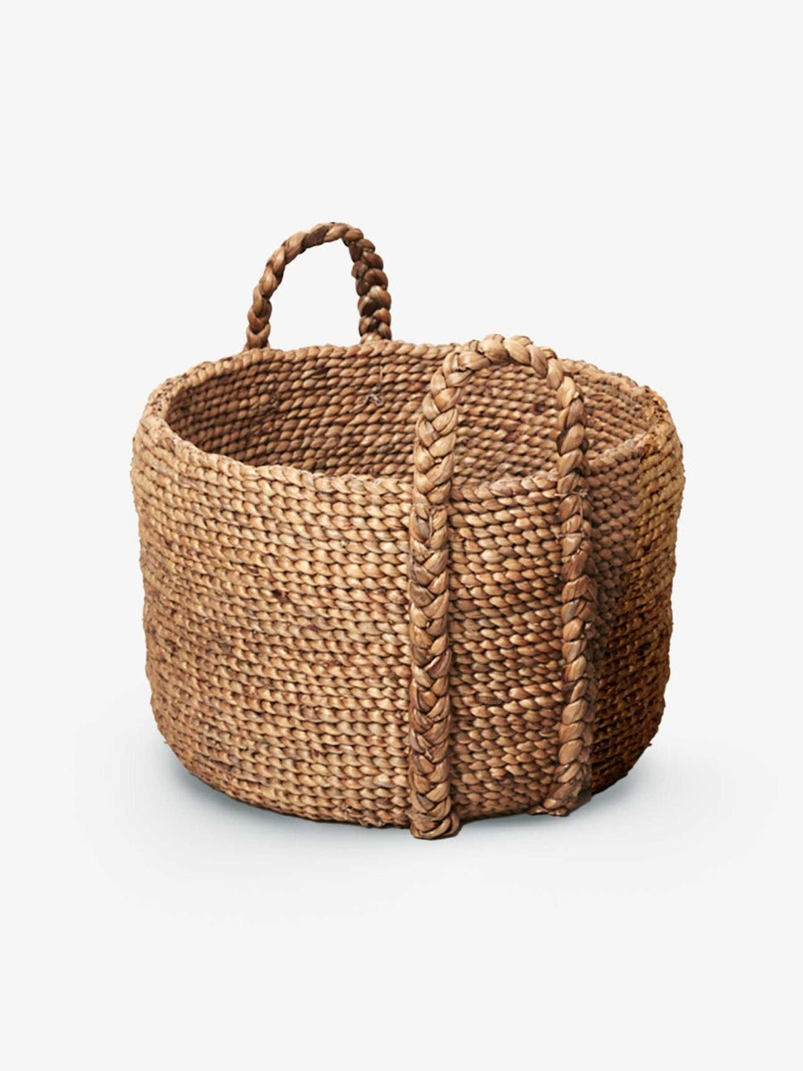 Ruhi Waterhyacinth Plaited Handle Basket - Large