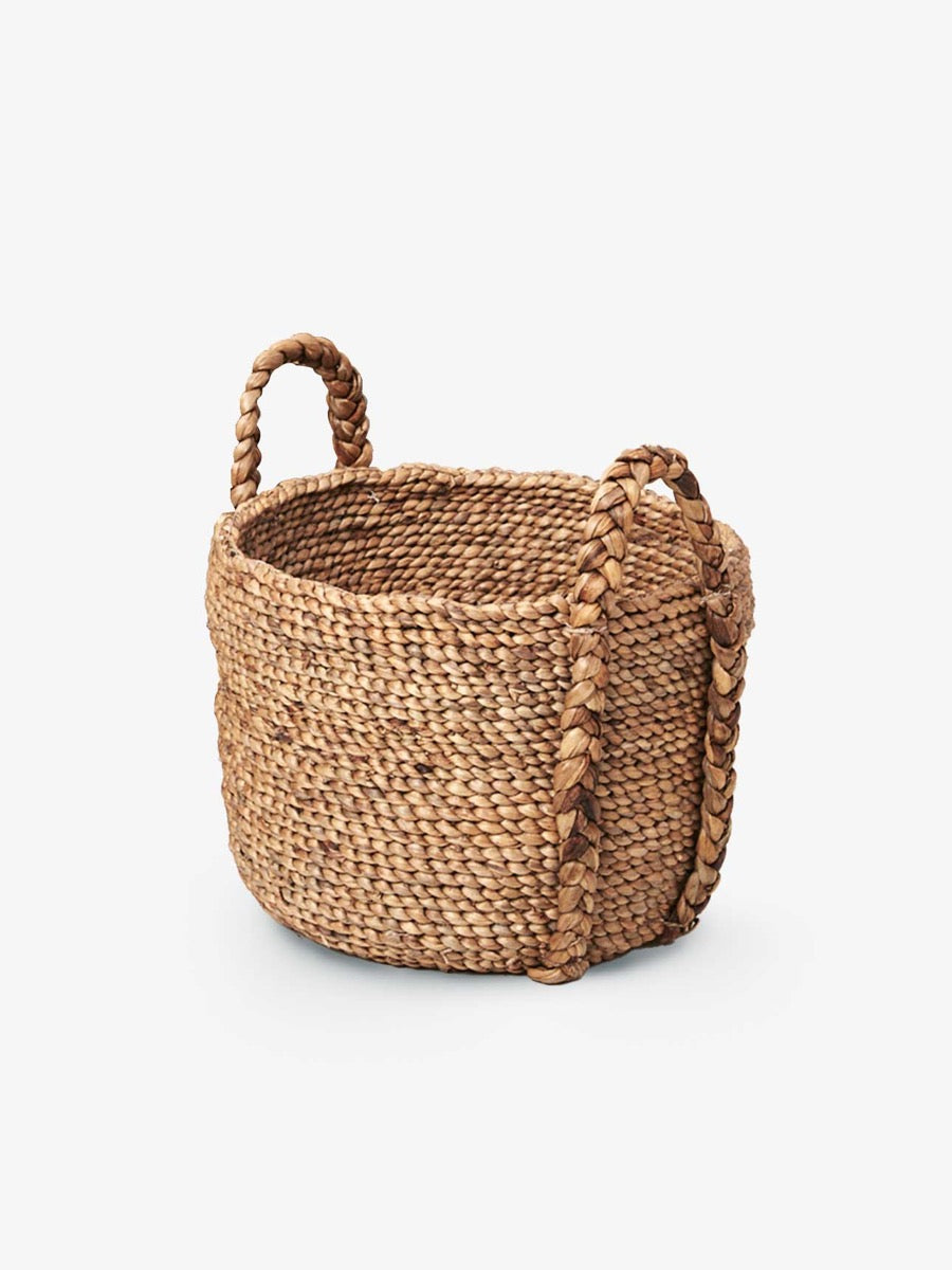 Ruhi Waterhyacinth Plaited Handle Basket - Medium