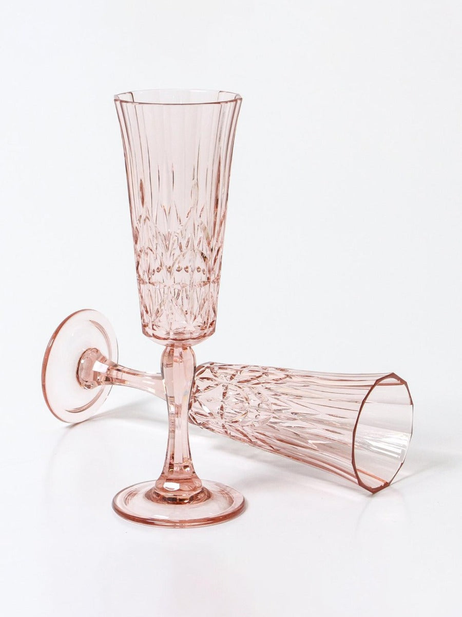 Pavilion Acrylic Champagne Flute in Pale Pink