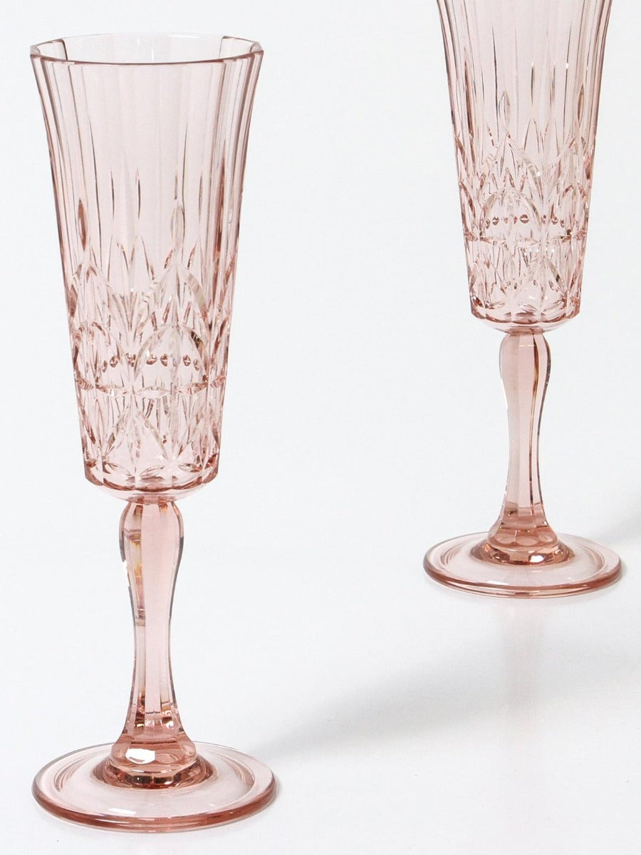 Pavilion Acrylic Champagne Flute in Pale Pink