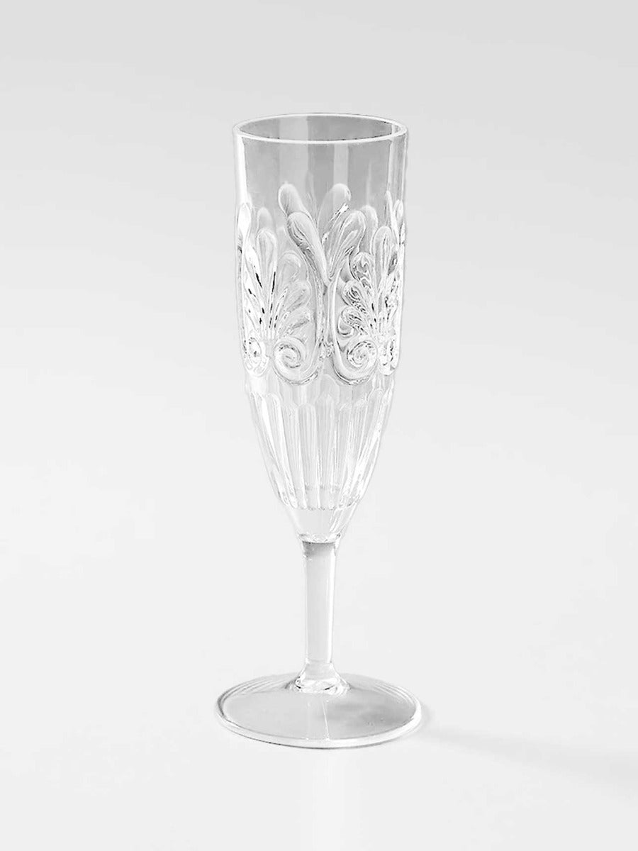 Flemington Acrylic Champagne Flute in Clear