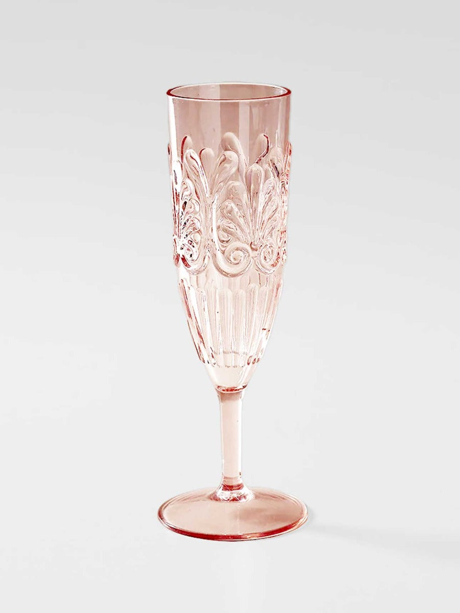 Flemington Acrylic Champagne Flute in Pale Pink