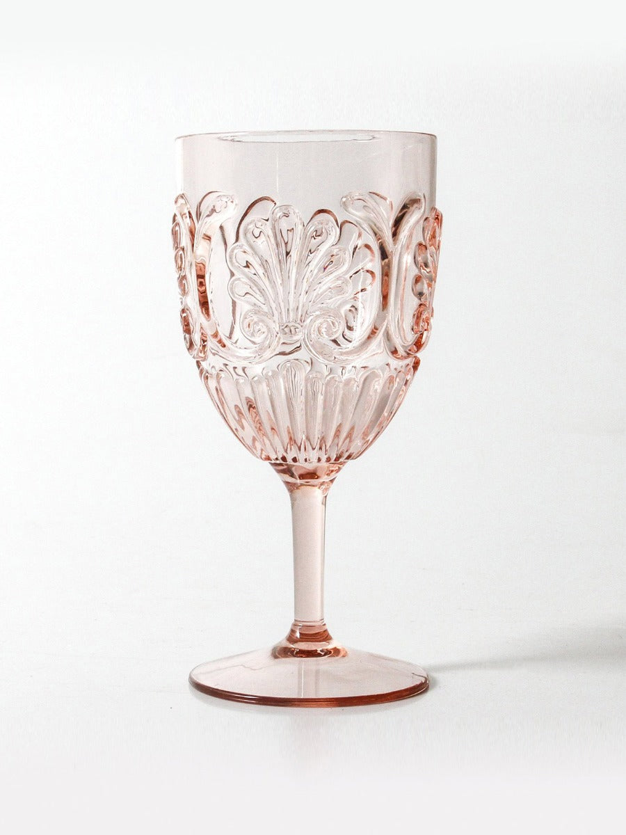 Flemington Acrylic Wine Glass in Pale Pink