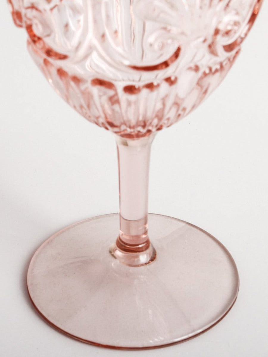 Flemington Acrylic Wine Glass in Pale Pink