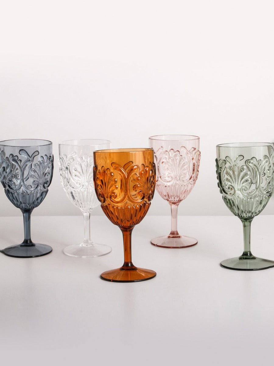 Flemington Acrylic Wine Glass in Pale Pink