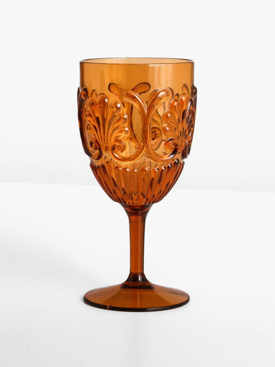 Flemington Acrylic Wine Glass in Amber