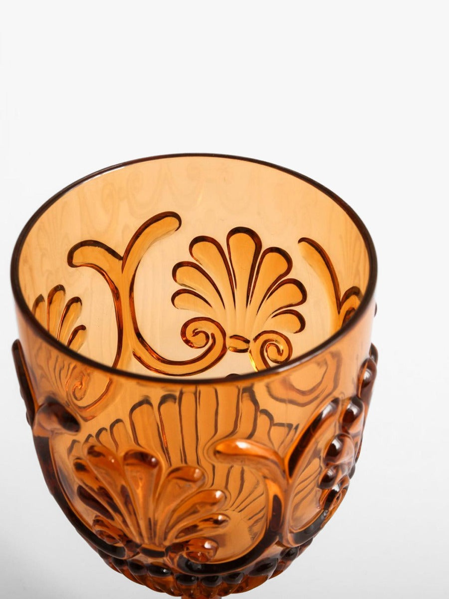 Flemington Acrylic Wine Glass in Amber