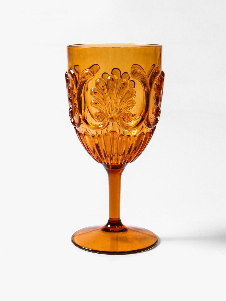 Flemington Acrylic Wine Glass in Amber