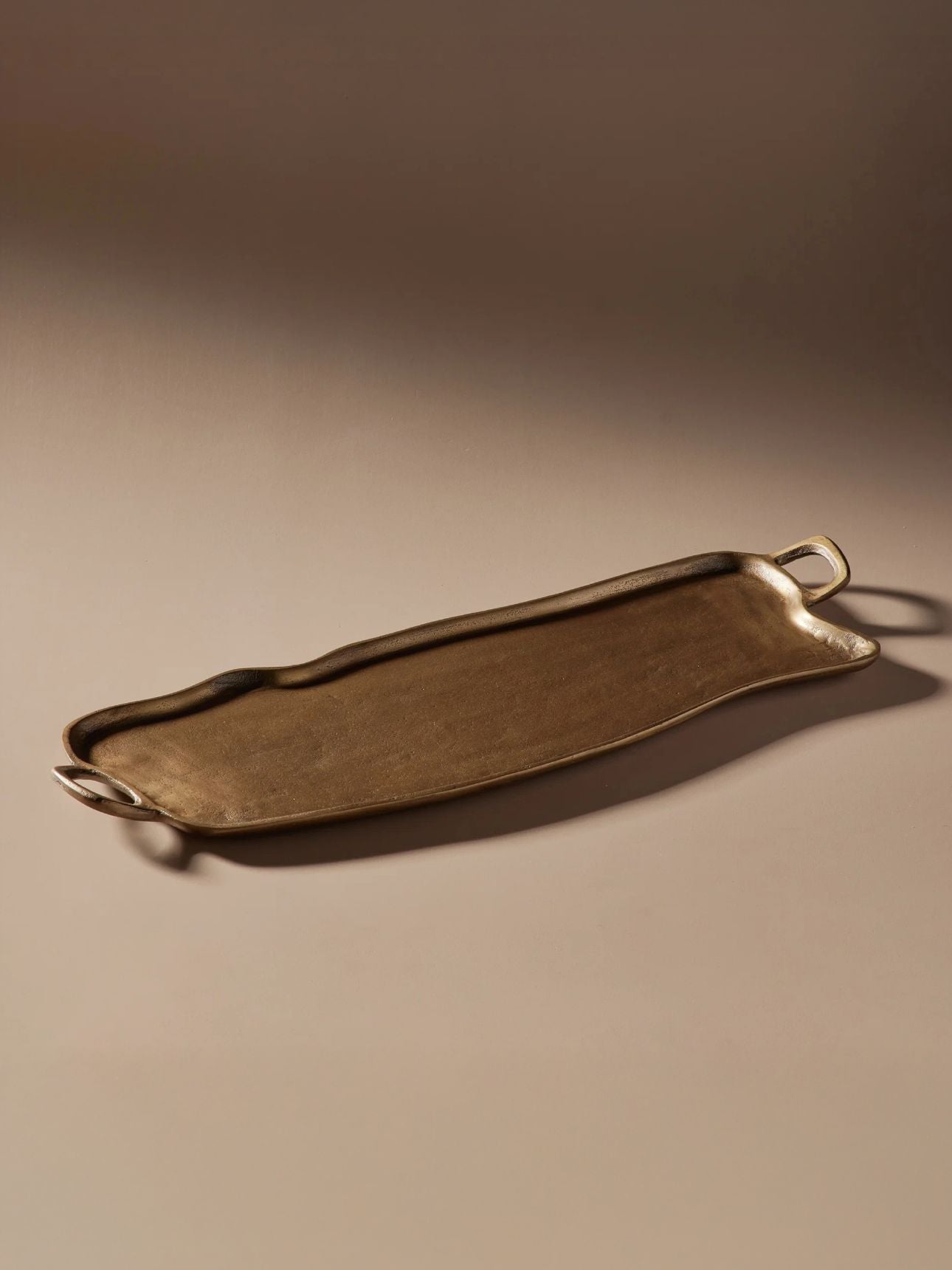 Indica Tray in Antique Brass