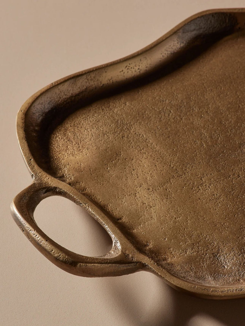 Indica Tray in Antique Brass