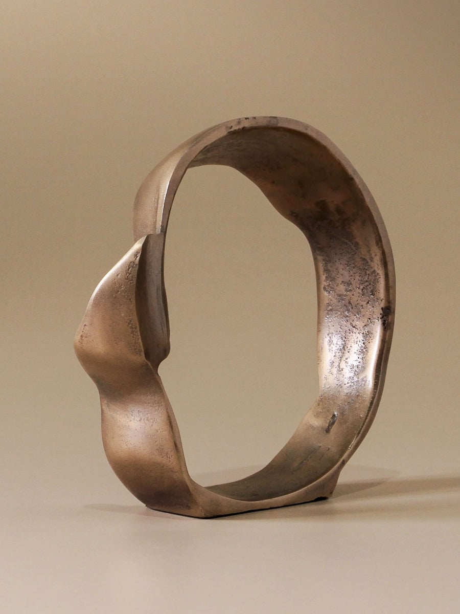 Lunar Sculpture Antique Brass