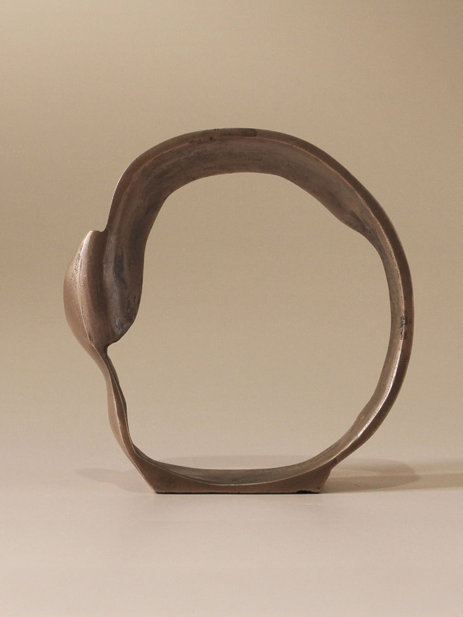 Lunar Sculpture Antique Brass
