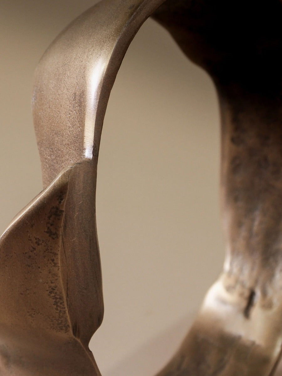 Lunar Sculpture Antique Brass