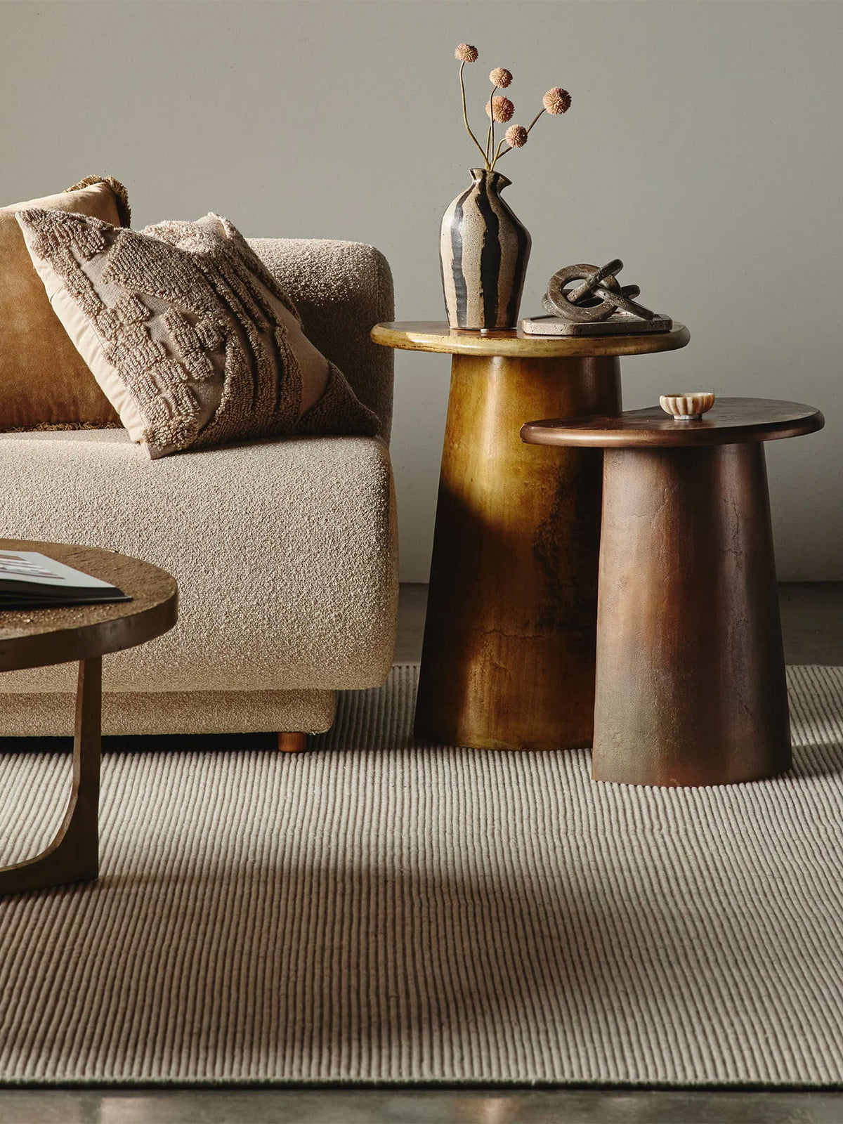Sienna Side Table in Brass
