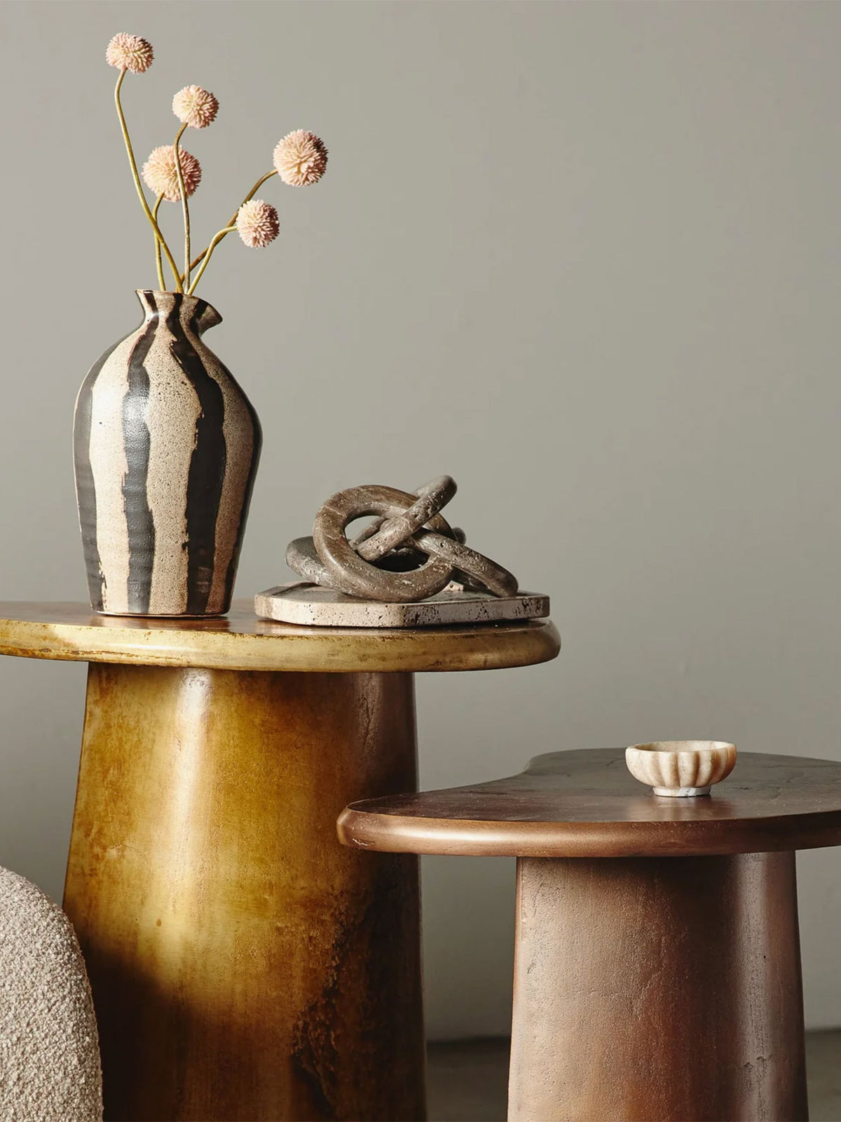 Sienna Side Table in Brass