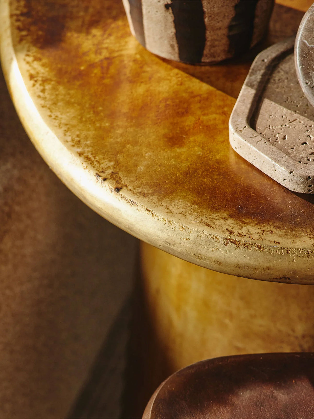Sienna Side Table in Brass