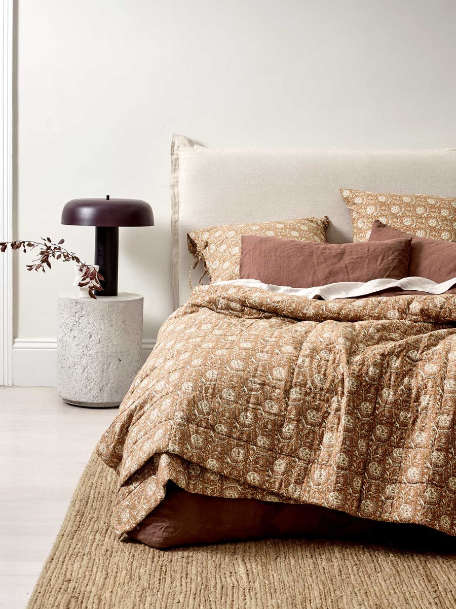 Jaipur Coverlet in Bronze