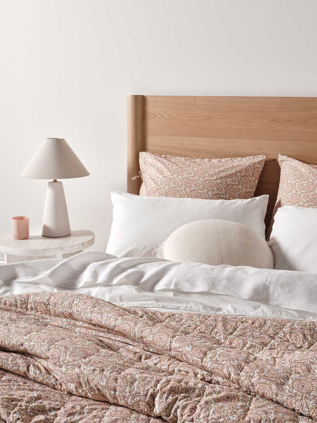 Jaipur European Pillowcase in Blush