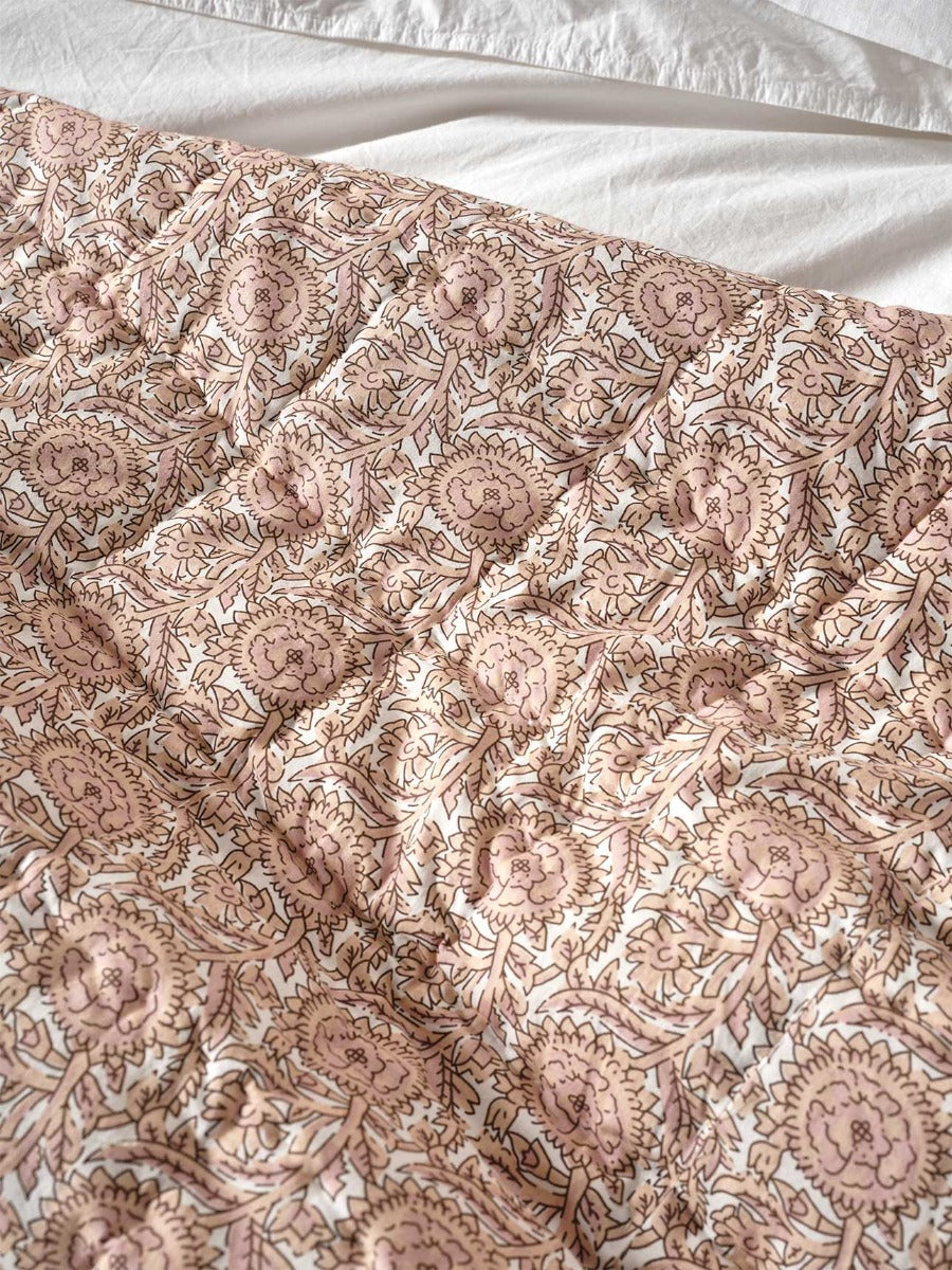 Jaipur Coverlet in Blush