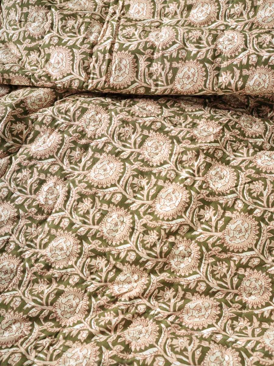Jaipur Coverlet in Olive