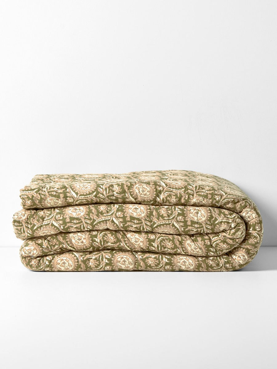 Jaipur Coverlet in Olive